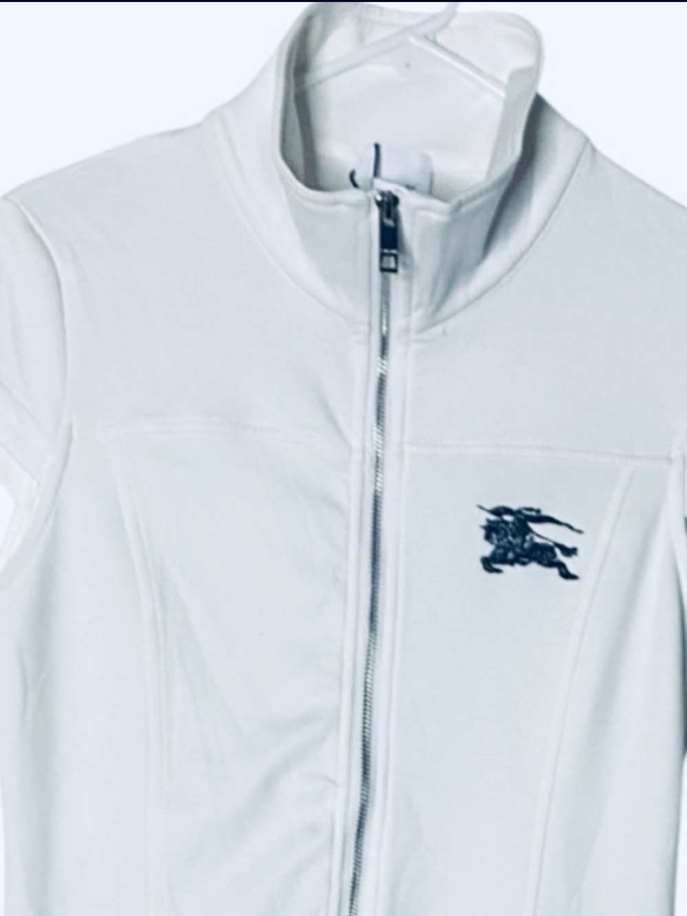 Burberry White Zip-Up Polo Dress Knight Logo - NWT/NWOT - S - Picture 6 of 9